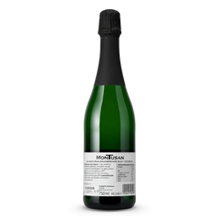 Montusan Mousseux 0.0% achterkant label